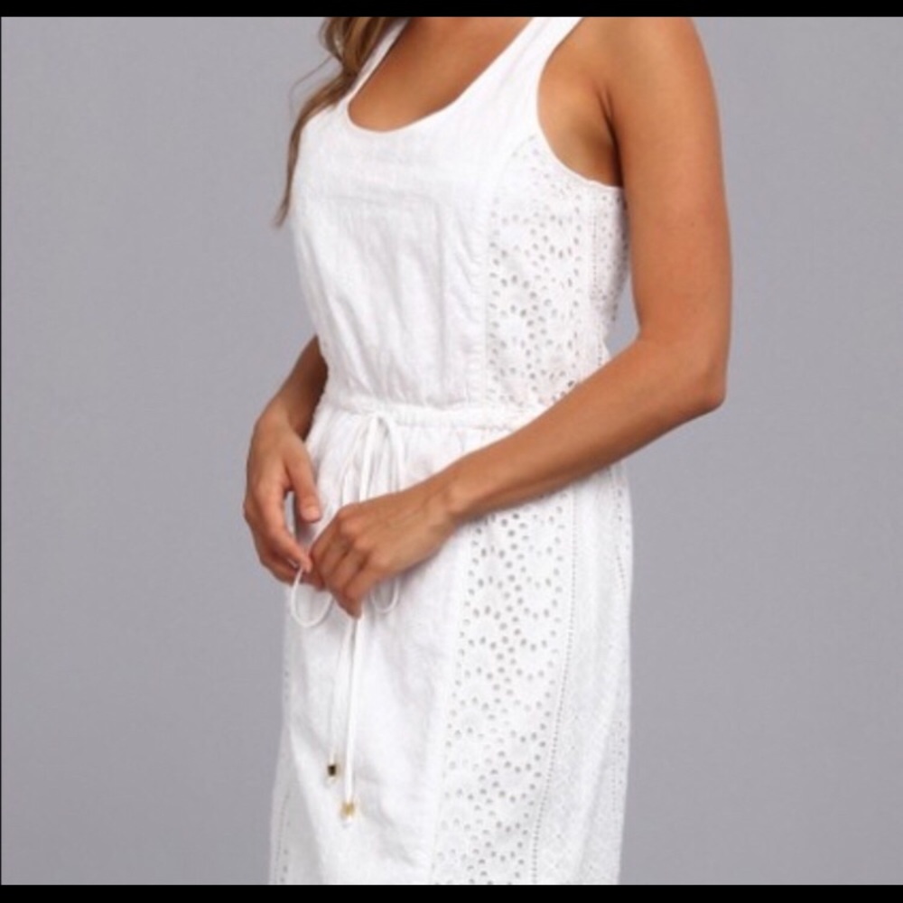 MICHAEL KORS White Eyelet Maxi Dress SMALL NWT NEW - Picture 2 of 8